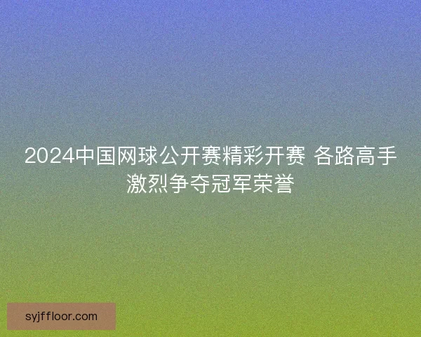 2024中国网球公开赛精彩开赛 各路高手激烈争夺冠军荣誉